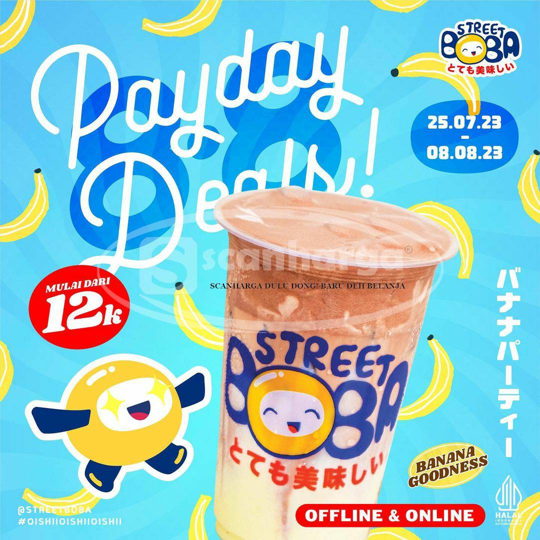 Promo STREET BOBA PAYDAY DEALS 8.8 – Spesial Menu mulai 12RB